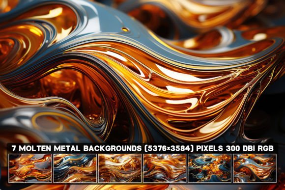 7 Abstract Molten Metal Backgrounds: A Creative Toolkit