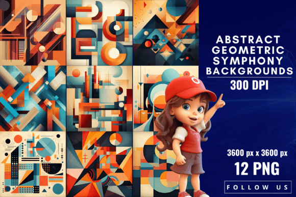 Abstract Geometric Symphony Backgrounds: A Designer's Visual Toolkit