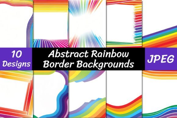 Abstract Rainbow Border Backgrounds: Elevate Your Creative Projects
