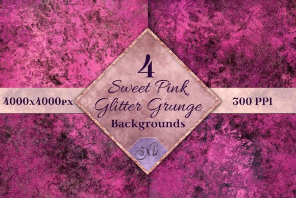 Blending Edgy and Elegant: Sweet Pink Glitter Grunge Backgrounds
