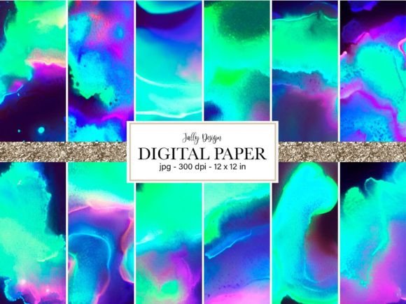 Colorful Neon Watercolor Backgrounds: A Designer's Digital Toolkit