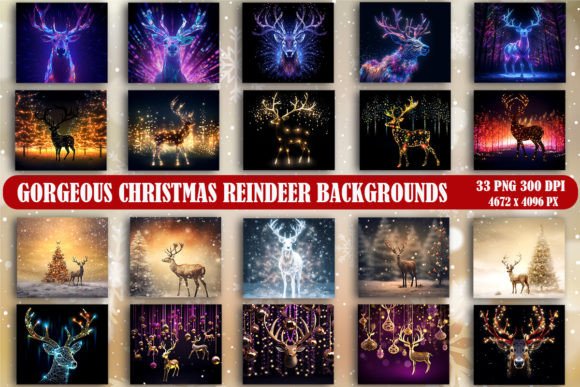 Elevate Your Festive Projects with Gorgeous Christmas Reindeer Backgrounds