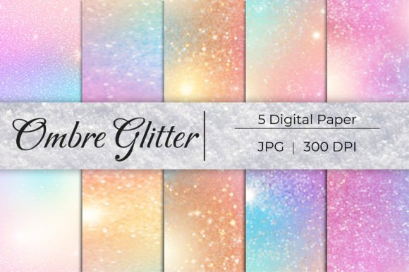 Elevate Your Work with Pastel Ombre Glitter Backgrounds