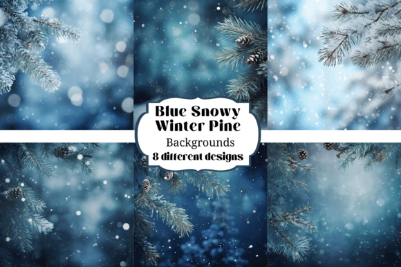 Embrace the Chill: Creative Uses for Snowy Winter Pine Blue Backgrounds