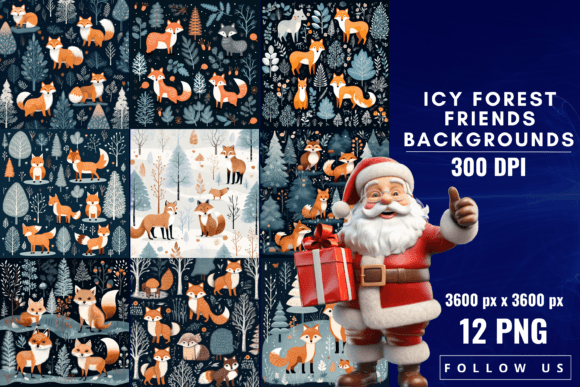 Enchanting Winter Designs with Icy Forest Friends