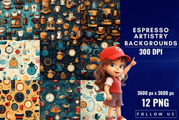 Espresso Artistry Backgrounds: Fuel Your Creative Projects
