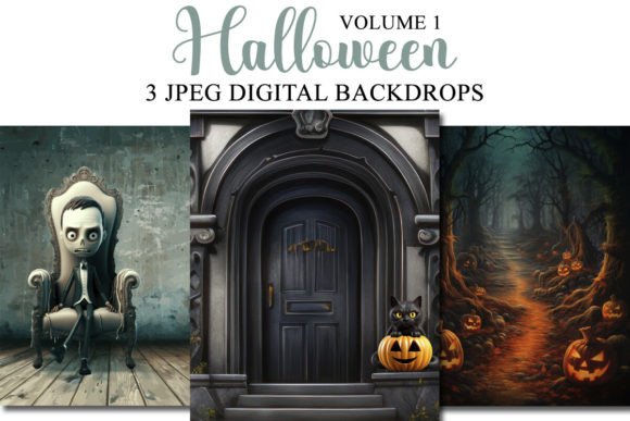 Halloween Volume 1 Digital Backgrounds: Spooky Season Composites