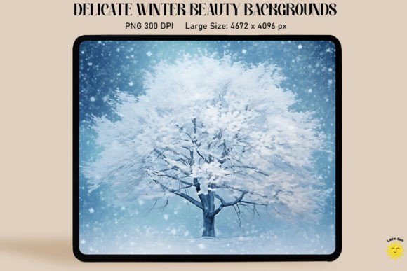 Lonely Tree in Snow Backgrounds: Crafting Visual Solitude