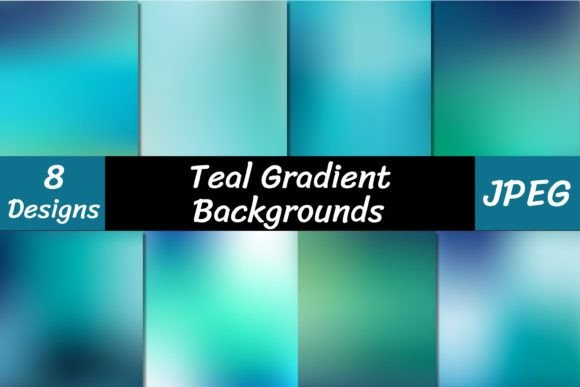 Teal Gradient Backgrounds: Versatile Digital Papers for Modern Design