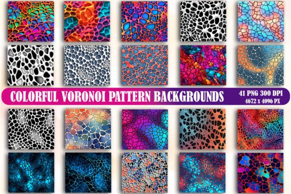 Unleashing Creativity with Colorful Voronoi Pattern Backgrounds
